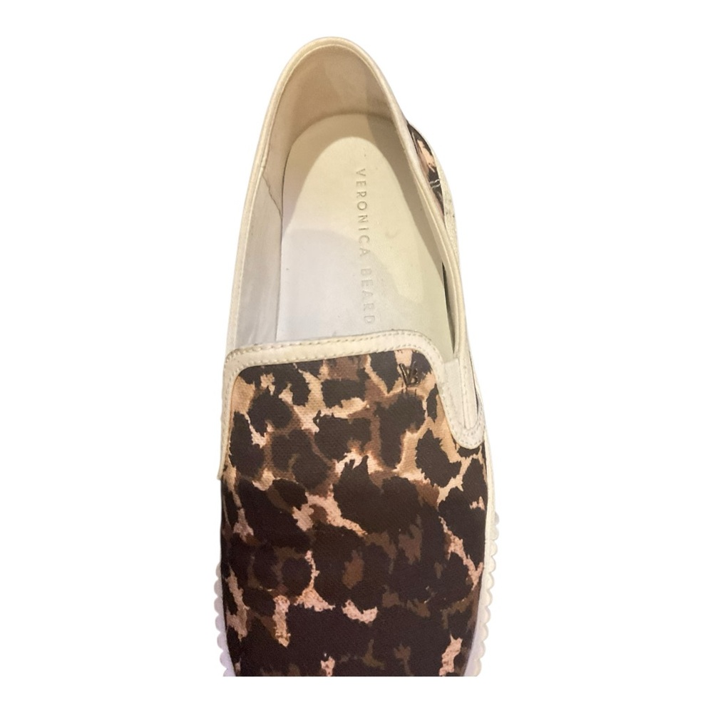 VERONICA BEARD Panelle Leopard-print Canvas Laceless Sneakers  Leopard Size 9M - Picture 11 of 16